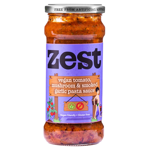 ZEST VEGAN TOMATO MUSHROOM & SMOKED GARLIC PASTA SAUCE 340G