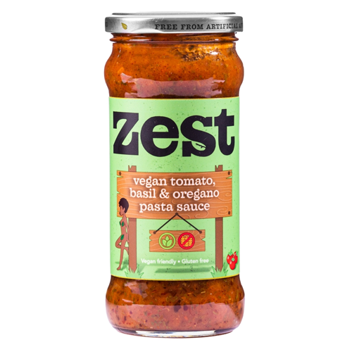 ZEST VEGAN TOMATO BASIL & OREGANO PASTA SAUCE 340G