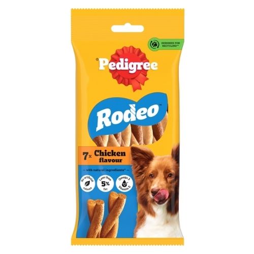 PEDIGREE RODEO ADULT DOG TREATS WITH CHICKEN 7 STICKS 123G