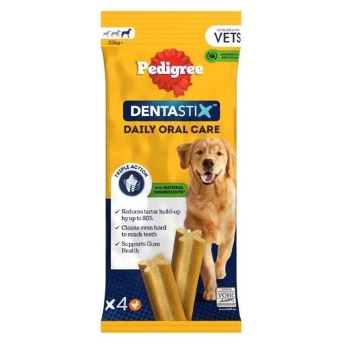 PEDIGREE DENTASTIX DAILY ADULT LARGE DOG TREATS 4 X DENTAL STICKS 154G