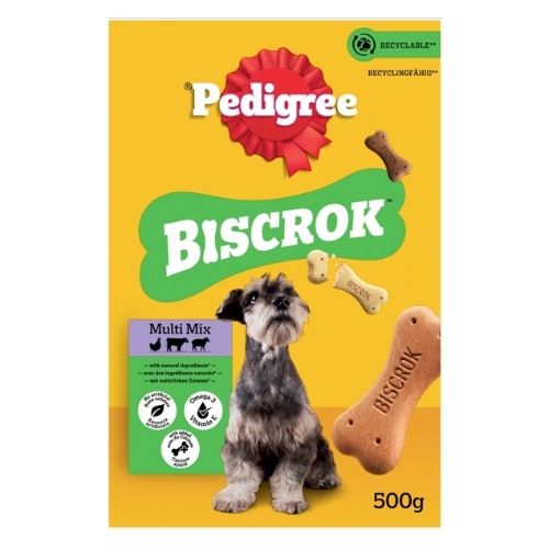 PEDIGREE BISCROK BISCUITS MULTI MIX DOG TREATS 500G