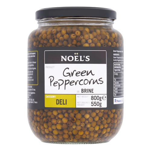NOELS GREEN PEPPERCORNS IN BRINE 800G