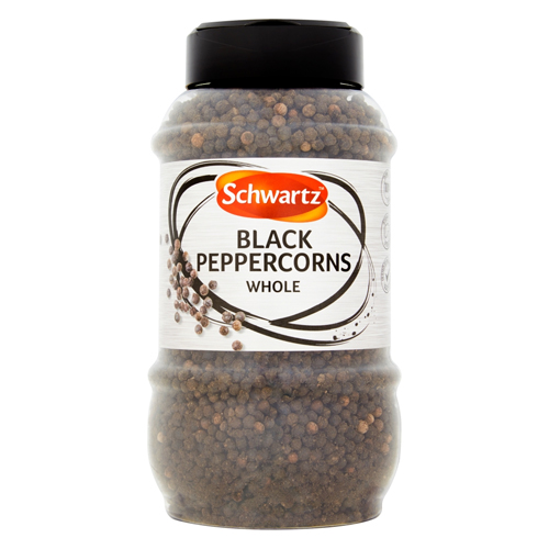 SCHWARTZ WHOLE BLACK PEPPERCORNS 460G