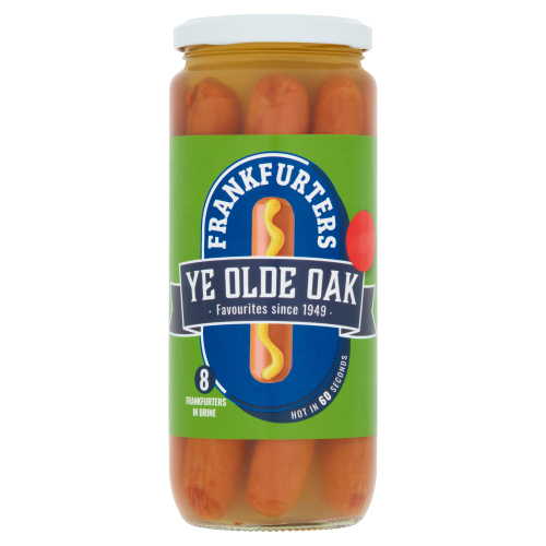 YE OLDE OAK FRANKFURTERS IN GLASS 550G