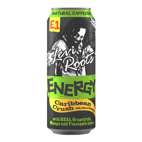 LEVI ROOTS ENERGY CARIBBEAN CRUSH WITH HINT OF GINGER PMP £1.00 500ML