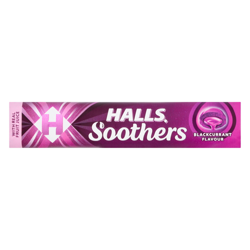 HALLS SOOTHERS BLACKCURRANT JUICE SWEETS 45G