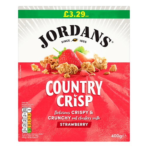 JORDANS COUNTRY CRISP STRAWBERRY PMP £3.29 400G