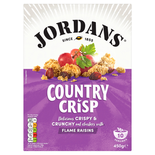 JORDANS COUNTRY CRISP FLAME RAISINS BREAKFAST CEREAL 450G