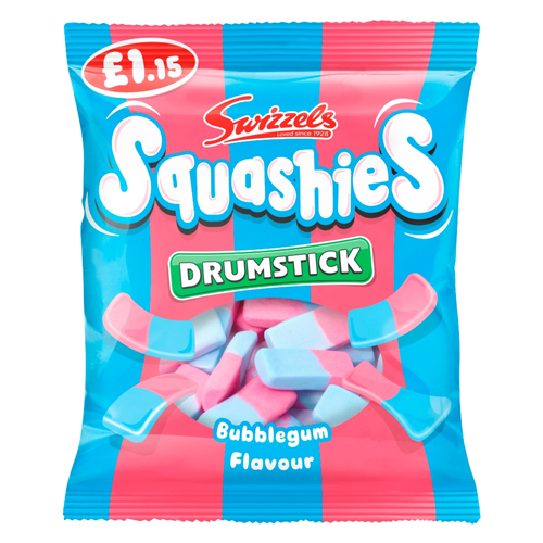 SWIZZELS SQUASHIES BUBBLEGUM PMP £1.15 120G