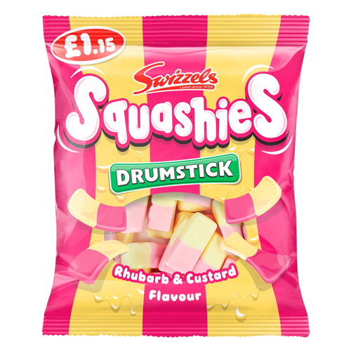 SWIZZELS SQUASHIES RHUBARB & CUSTARD PMP £1.15 120G
