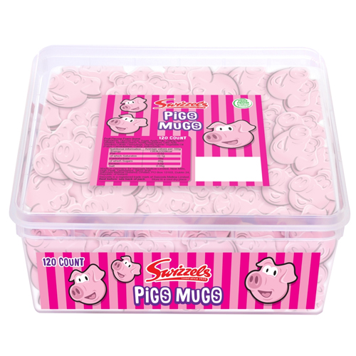 SWIZZELS PIG'S MUGS TUB 120'PCS