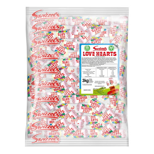 SWIZZELS LOVE HEARTS MINI ROLLS 3KG