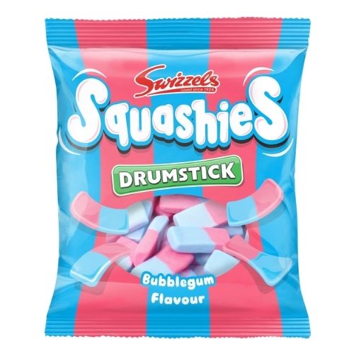 SWIZZELS DRUMSTICK SQUASHIES BUBBLEGUM FLAVOUR 120G