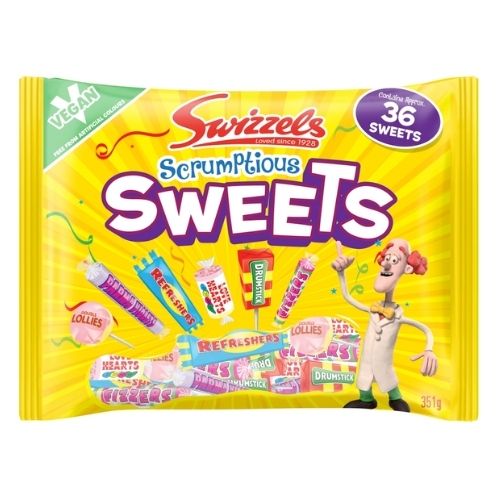 SWIZZELS SCRUMPTIOUS SWEETS VEGAN 351G