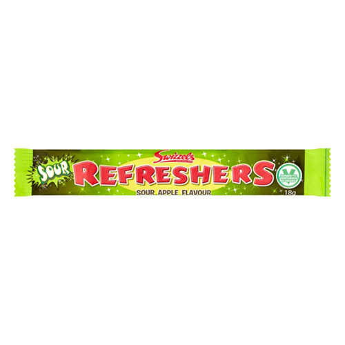 SWIZZELS REFRESHERS SOUR APPLE FLAVOUR 60X 18G