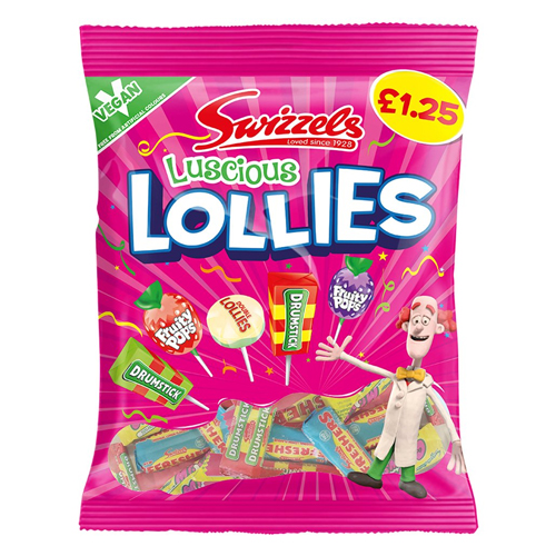 SWIZZELS LUSCIOUS LOLLIES PMP £1.25 132G