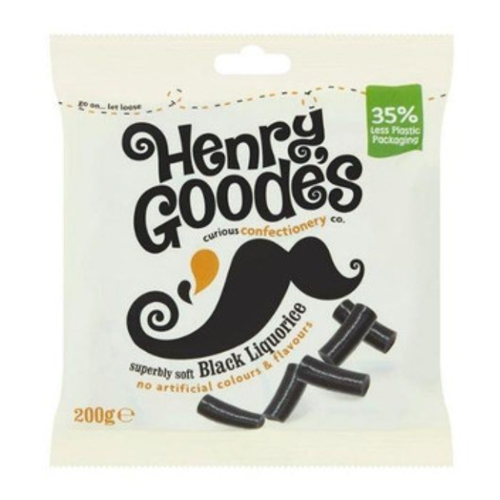 HENRY GOODE'S SUPERBLY SOFT BLACK LIQUORICE 200G