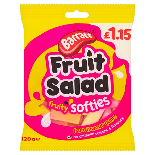 BARRATT FRUIT SALAD SOFTIES PMP £1.15 120G