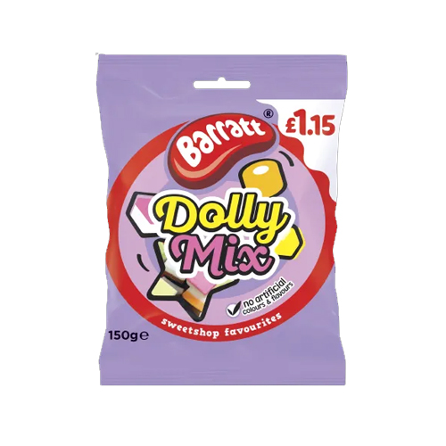 BARRATT DOLLY MIXTURE PMP £1.15 120G