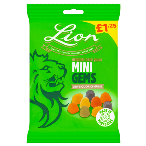 LION MINI GEMS PMP £1.25 130G