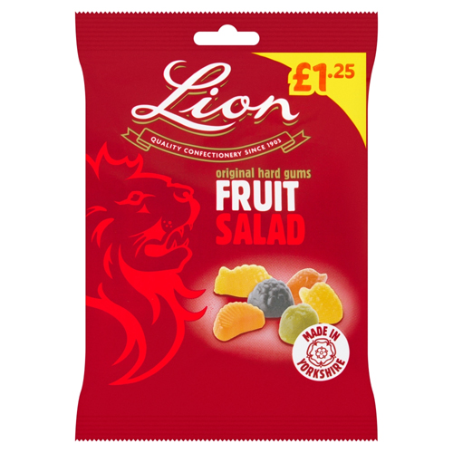 LION FRUIT SALAD GUMS PMP £1.25 130G