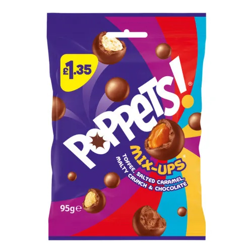 POPPETS MILK MIX UP BAG PMP £1.35 95G
