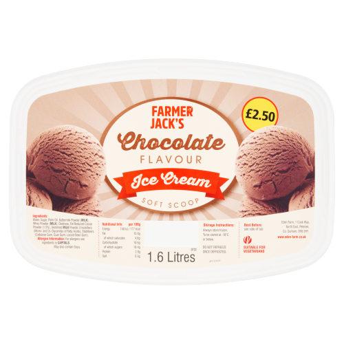 FARMER JACK'S CHOCOLATE SOFT SCOOP PMP £2.50 1.6L
