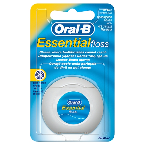 ORAL B ESSENTIAL FLOSS NON WAX REGULAR 50M