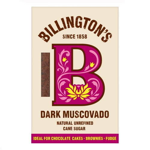 BILLINGTON'S DARK MUSCOVADO NATURAL UNREFINED CANE SUGAR 500G