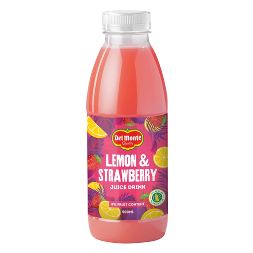 DEL MONTE LEMON & STRAWBERRY JUICE DRINK 500ML
