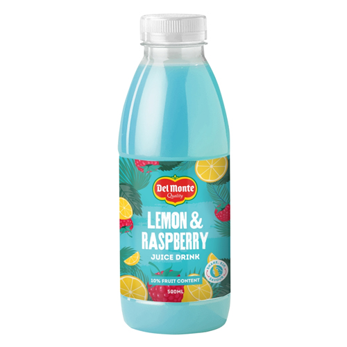 DEL MONTE LEMON & RASPBERRY JUICE DRINK 500ML