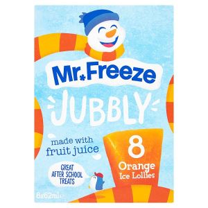 MR.FREEZE JUBBLY ORANGE ICE LOLLIES 8PK 62ML