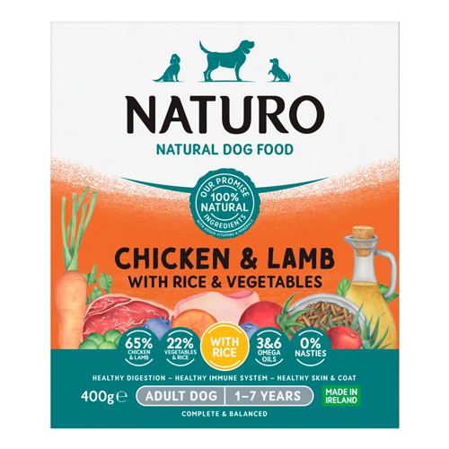 NATURO CHICKEN LAMB RICE & VEGETABLE 400G