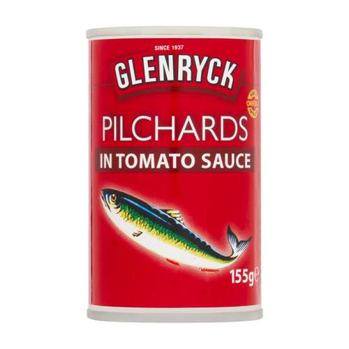 GLENRYCK PILCHARDS IN TOMATO SAUCE 155G