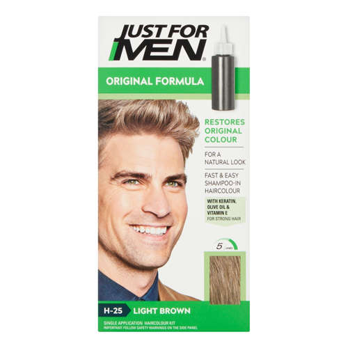 JUST FOR MEN-H25 LIGHT BROWN HAIR COLOUR 6