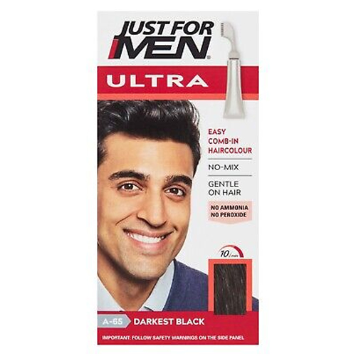 JUST FOR MEN AUTOSTOP COMB IN DYE A-65 DARKEST BLACK 90ML