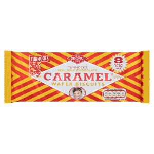TUNNOCKS CHOCOLATE CARAMEL WAFERS 8PK 30G