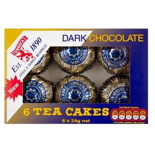 TUNNOCKS DARK CHOCOLATE TEACAKES 144G