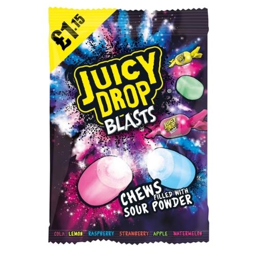 BAZOOKA JUICY DROP BLASTS PMP £1.15 12PK 120G