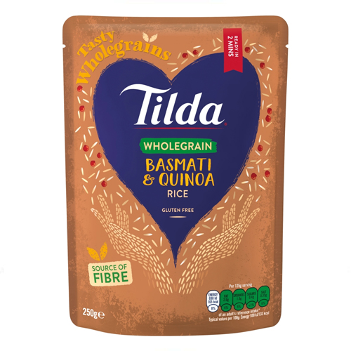 TILDA WHOLEGRAIN BASMATI & QUINOA RICE 250G