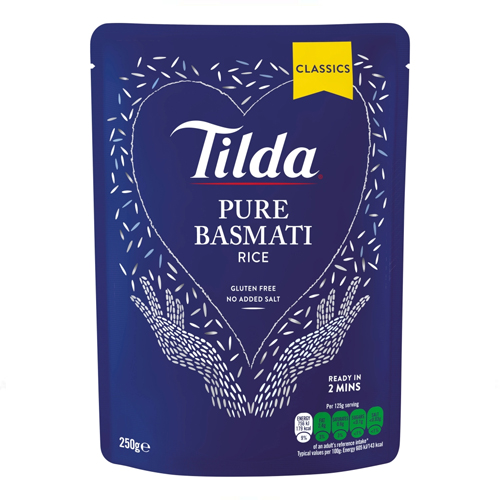 TILDA STEAMED PLAIN BASMATI RICE 250G