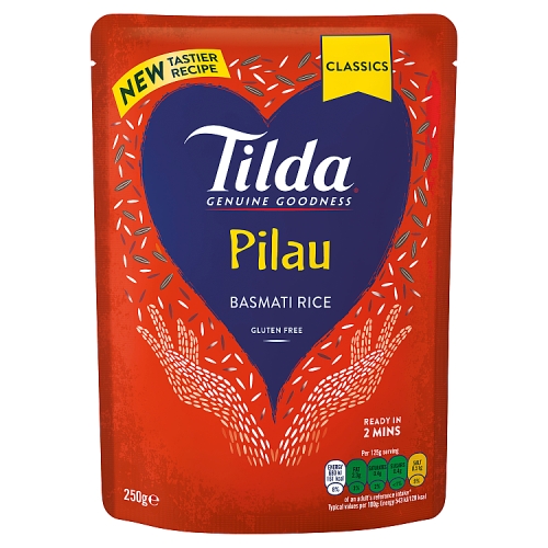 TILDA STEAMED PILAU BASMATI RICE 250G