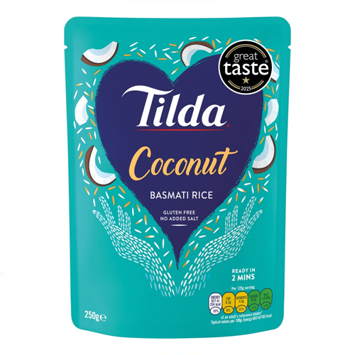TILDA STEAMED BASMATI COCONUT RICE 250G