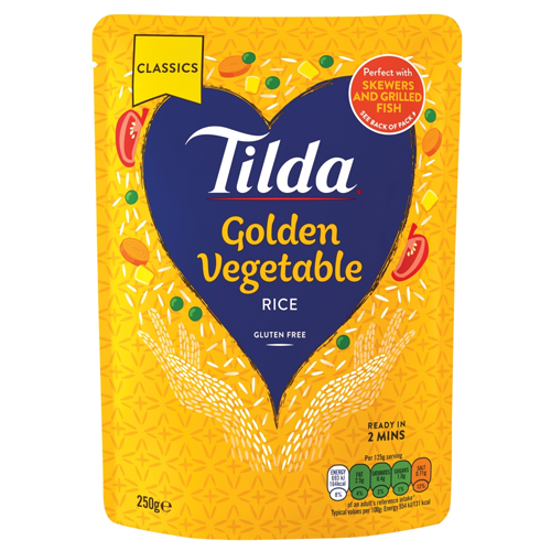 TILDA GOLDEN VEGETABLE LONG GRAIN RICE 250G