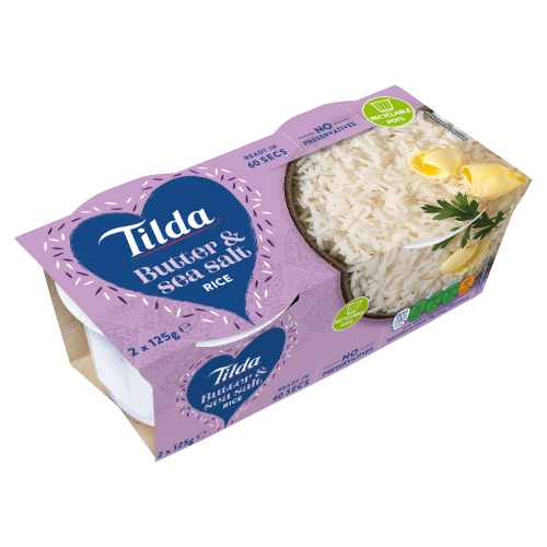 TILDA BUTTER AND SEA SALT RICE POTS 2PK 125G