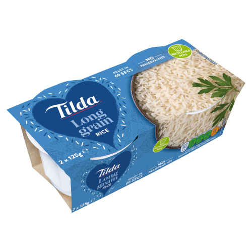 TILDA LONG GRAIN RICE POTS 2PK 125G
