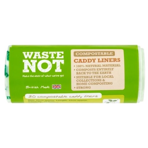 WASTE NOT COMPOSTABLE CADDY LINERS 20PK 10L