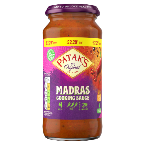 PATAK'S MADRAS SAUCE PMP £2.29 450G