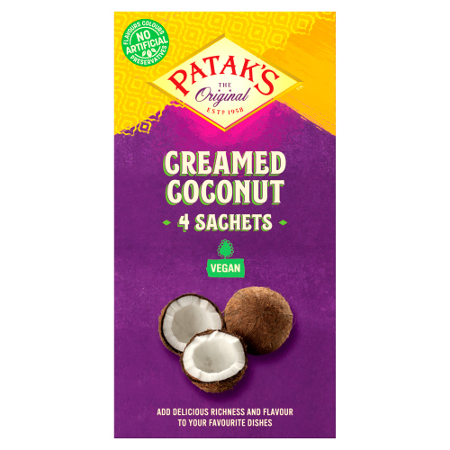 PATAK'S INDIAN CREAMED COCONUT 4 SACHETS 200G