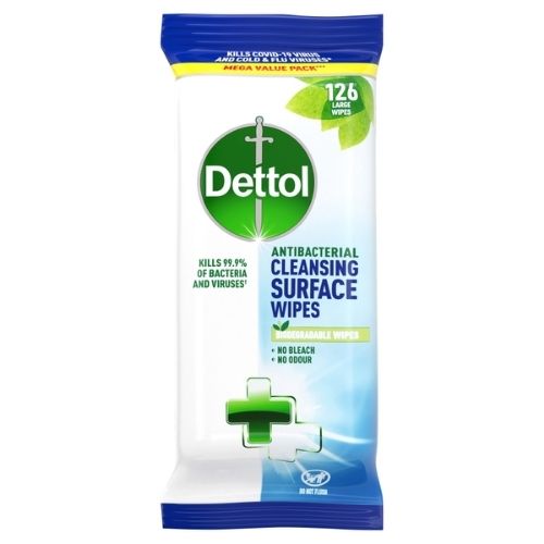 DETTOL SURFACE CLEANSER WIPES ORIGINAL 126S